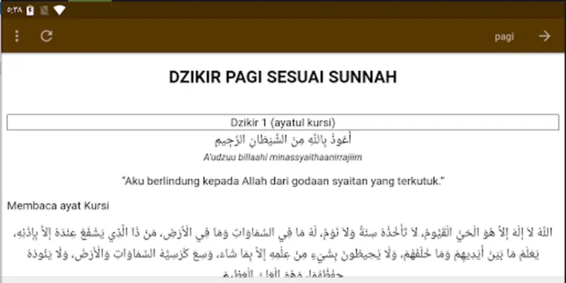 dzikir pagi petang - Sesuai Sunnah android App screenshot 1